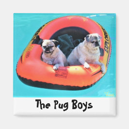 "Pug Boys" door Bruce Tunis Magneet