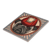 Pug brandweerman Tegel Tegeltje (Zijkant)