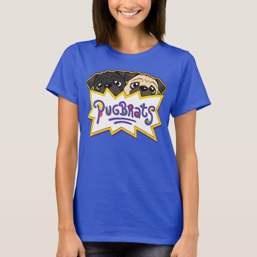 Pug Brats Schattigee Pugs T-shirt (Voorkant)