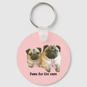 Pug Breast Cancer Sleutelhanger
