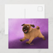 Pug Briefkaart (Voorkant / Achterkant)