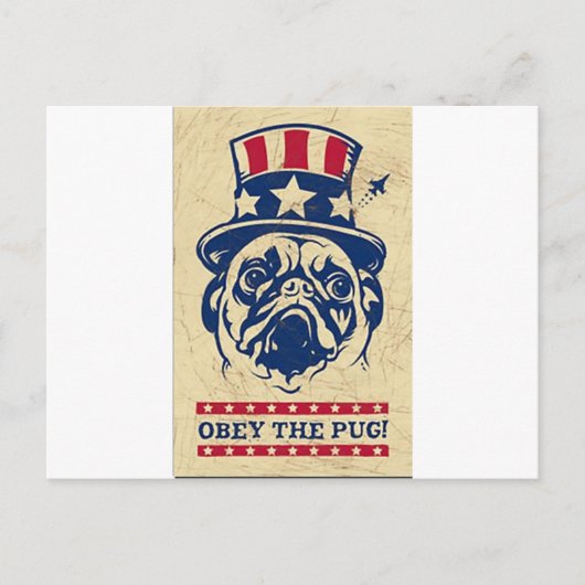 Pug Briefkaart (Voorkant)