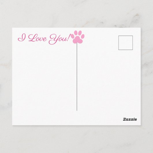 Pug Briefkaart (Achterkant)