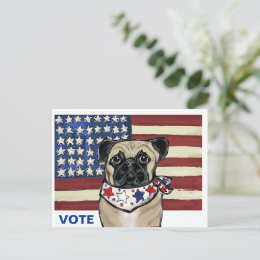 PUG BRIEFKAART (Staand voorkant)