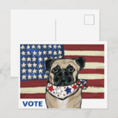 PUG BRIEFKAART (Voorkant / Achterkant)