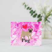 Pug Briefkaart (Staand voorkant)