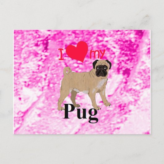Pug Briefkaart (Voorkant)