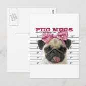 Pug Briefkaart (Voorkant / Achterkant)