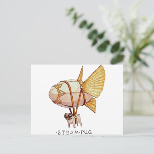 Pug Briefkaart (Staand voorkant)