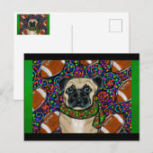 Pug Briefkaart (Voorkant / Achterkant)