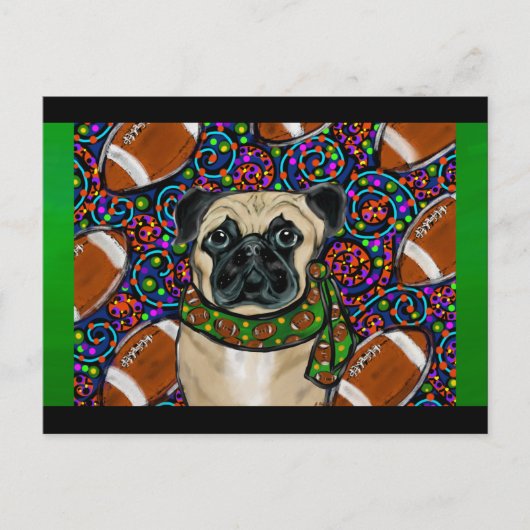 Pug Briefkaart (Voorkant)