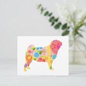 Pug Briefkaart (Staand voorkant)