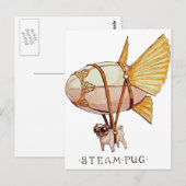 Pug Briefkaart (Voorkant / Achterkant)