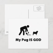 Pug Briefkaart (Voorkant / Achterkant)