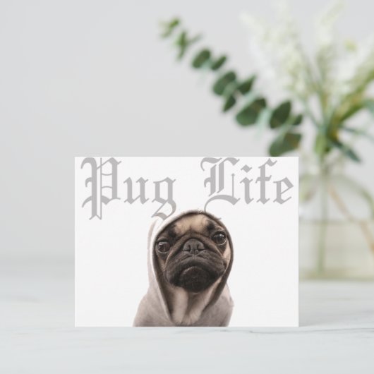Pug Briefkaart (Staand voorkant)