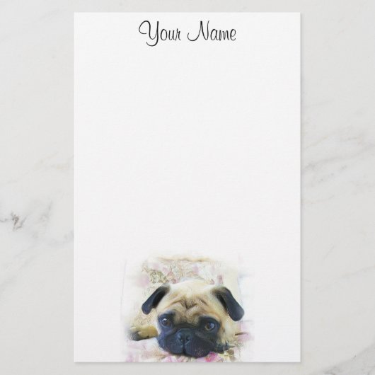 Pug Briefpapier (Voorkant)