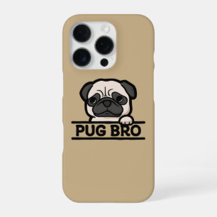 PUG BRO – Grappig & Schattig Pug Liefhebber Cadeau iPhone 16 Pro Hoesje