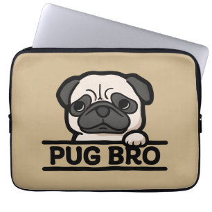 PUG BRO – Grappig & Schattig Pug Liefhebber Cadeau Laptop Sleeve