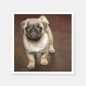 Pug Brown Dog Foto Servet (Voorkant)