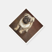 Pug Brown Dog Foto Servet (Hoek)