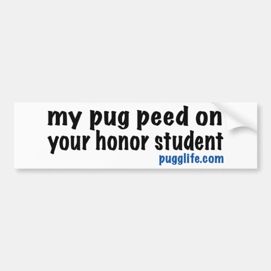 Pug-bumper sticker (Voorkant)