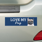 Pug Bumpersticker (Op auto)
