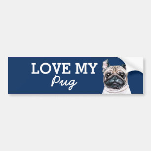 Pug Bumpersticker
