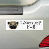 pug-bumpersticker bumpersticker (Op auto)