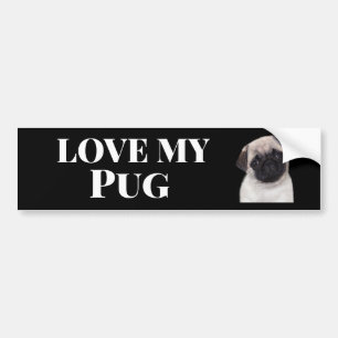 Pug-bumsticker Bumpersticker