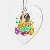 Pug Bunny Ears Hondenliefhebber Easter Day Cute Keramisch Ornament (Links)