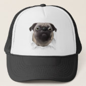 Pug Busting Out Trucker Pet (Voorkant)