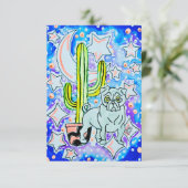 Pug & Cactus Bedankkaart (Staand voorkant)