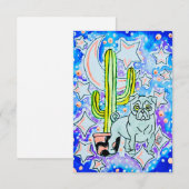 Pug & Cactus Bedankkaart (Voorkant / Achterkant)