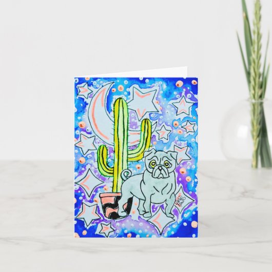 Pug & Cactus Kaart (Voorkant)