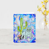Pug & Cactus Kaart (Gele Bloem)