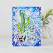 Pug & Cactus Kaart (Staand voorkant)