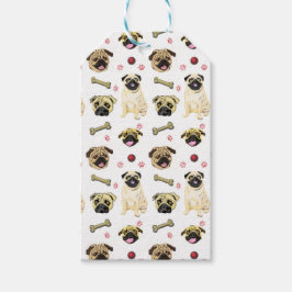 Pug-cadeaublaadjes Cadeaulabel