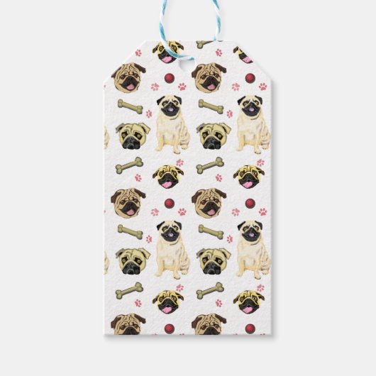 Pug-cadeaublaadjes Cadeaulabel (Voorkant)