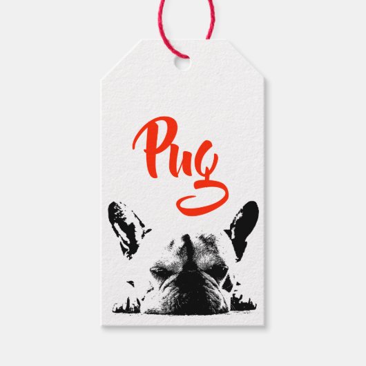 Pug Cadeaulabel (Voorkant)