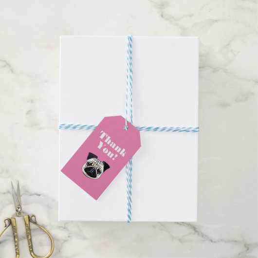 Pug CadeauLabels (Met Touw)