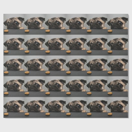 Pug Cadeaupapier (Vlak)
