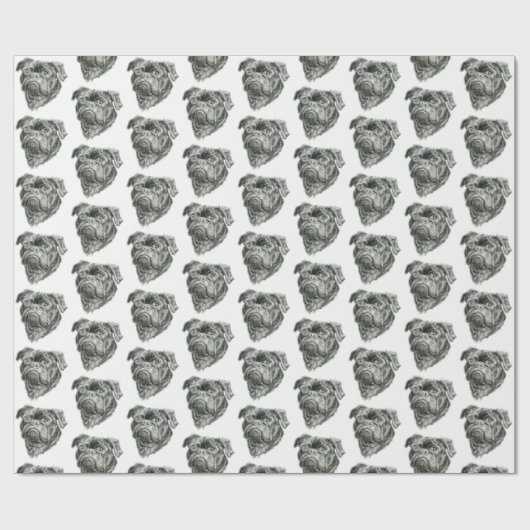 Pug Cadeaupapier (Vlak)