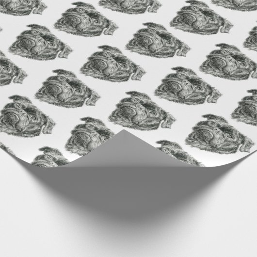 Pug Cadeaupapier (Hoek)
