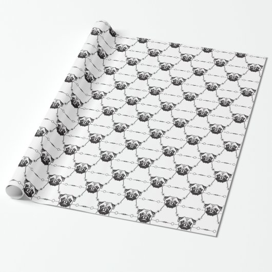 Pug-cadeaupapier Cadeaupapier (Uitgerold)