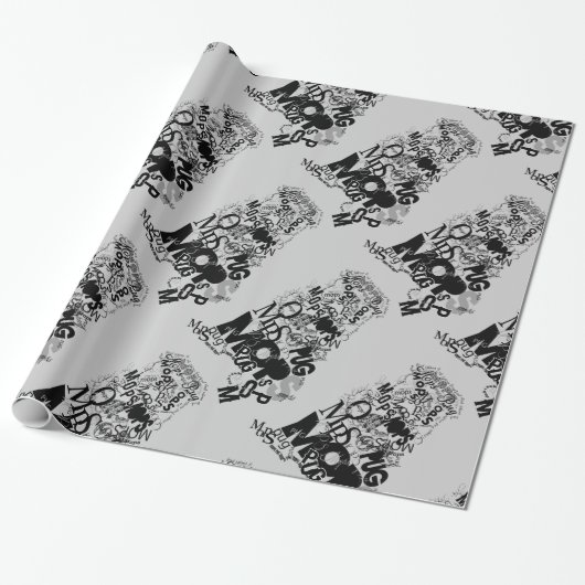 Pug-cadeaupapier Cadeaupapier (Uitgerold)