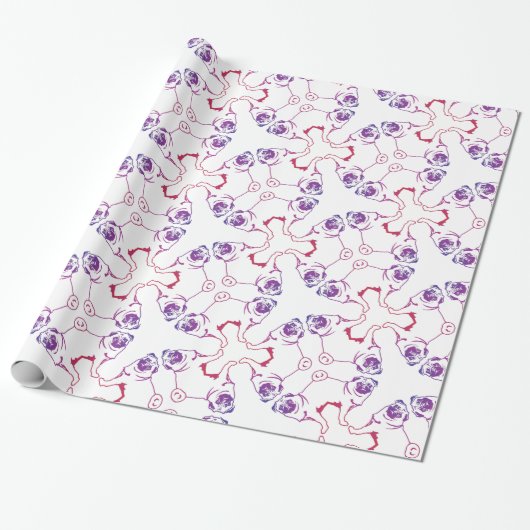 Pug-cadeaupapier Cadeaupapier (Uitgerold)