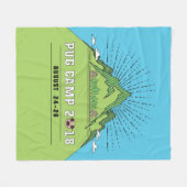 Pug Camp2018 Fleece Blanket Deken (Voorkant (Horizontaal))