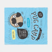 Pug Camp 2019 Fleece Throw Blanket Deken (Voorkant (Horizontaal))