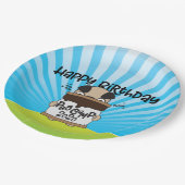 Pug Camp 2020 Happy Birthday Papieren Bordje (Gekanteld)