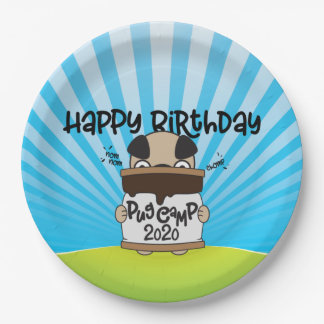 Pug Camp 2020 Happy Birthday Papieren Bordje